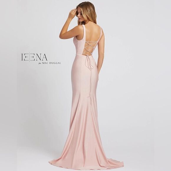 Mac Duggal IEENA 26273 Prom Dress Long Mermaid Backless V Neck Corset - Picture 1 of 7